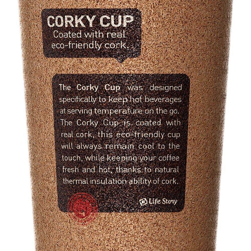 Life Story Corky Cup Reusable 16 oz Insulated Travel Mug Coffee Thermos (2 Pack)