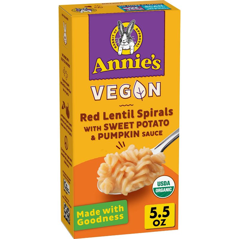 Annie's Gluten Free Vegan Red Lentil Sweet Potato Pumpkin Macaroni & Cheese - 5.5oz