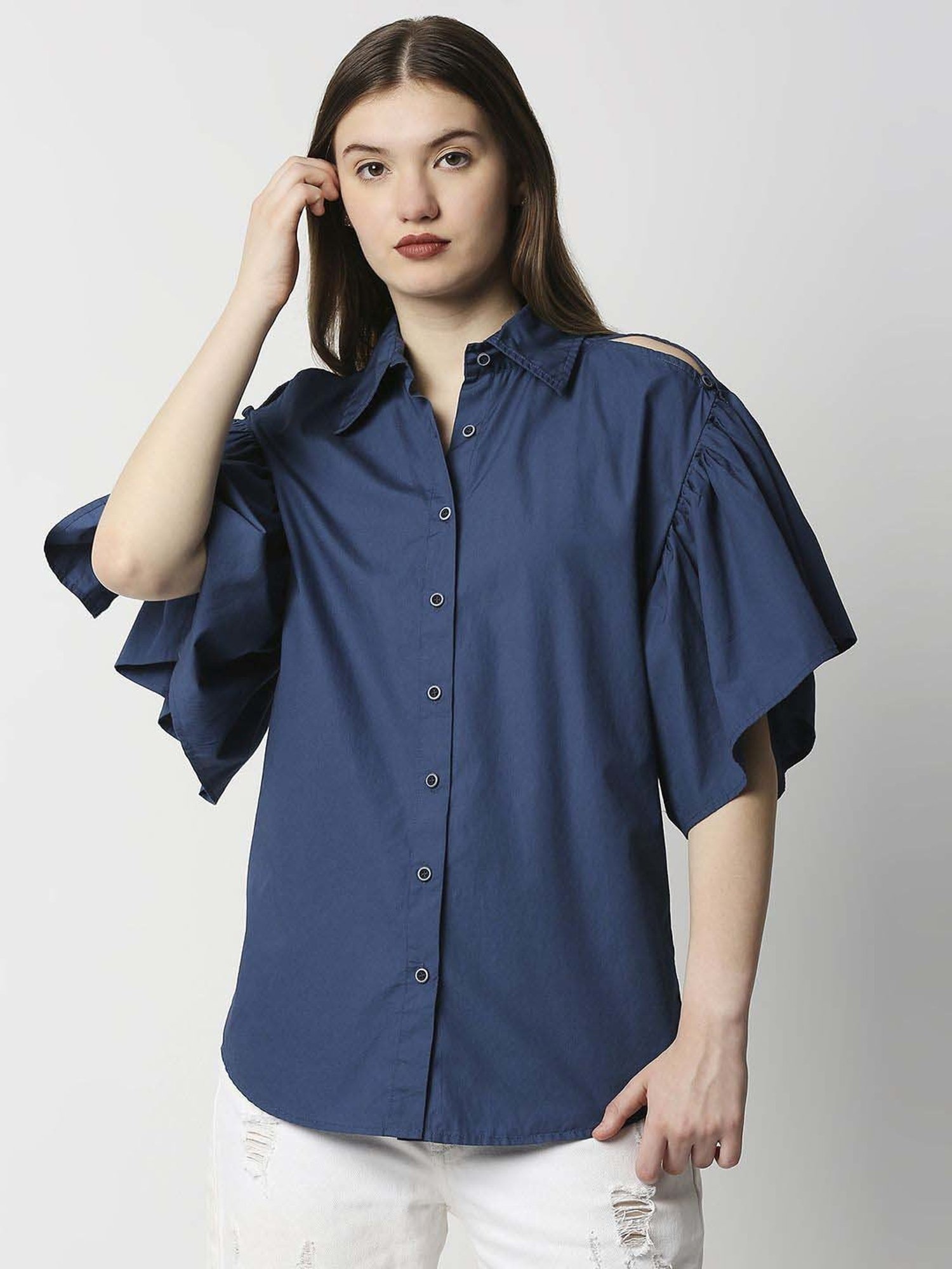 Remanika Blue Pure Cotton Shirt