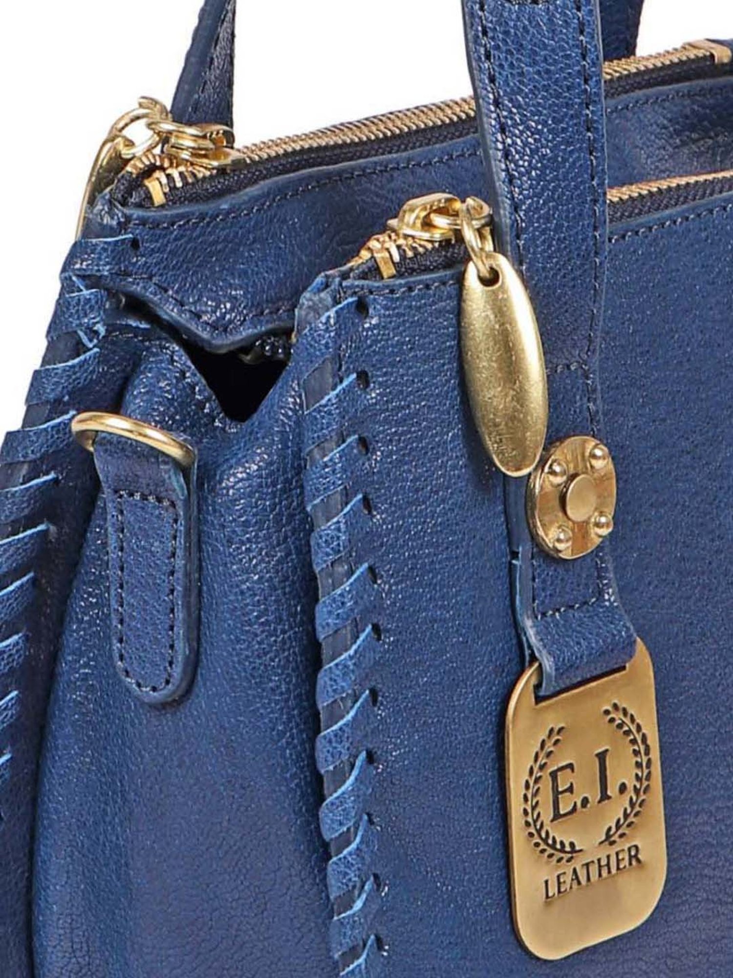 Hidesign Blue Solid Medium Handbag