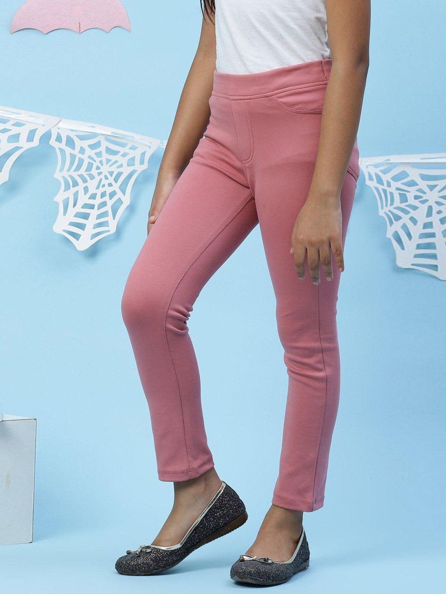 Angel & Rocket Girls Grey Solid Jeggings