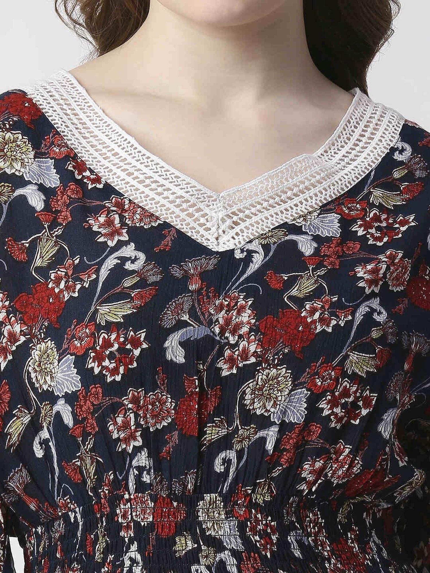 Pepe Jeans Black Floral Print Top