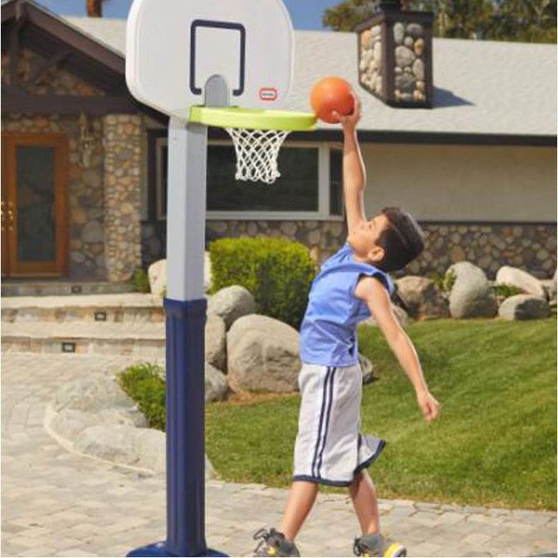 Little Tikes Adjust 'n Jam Pro Basketball Hoop Toy with Weighted Sand Base