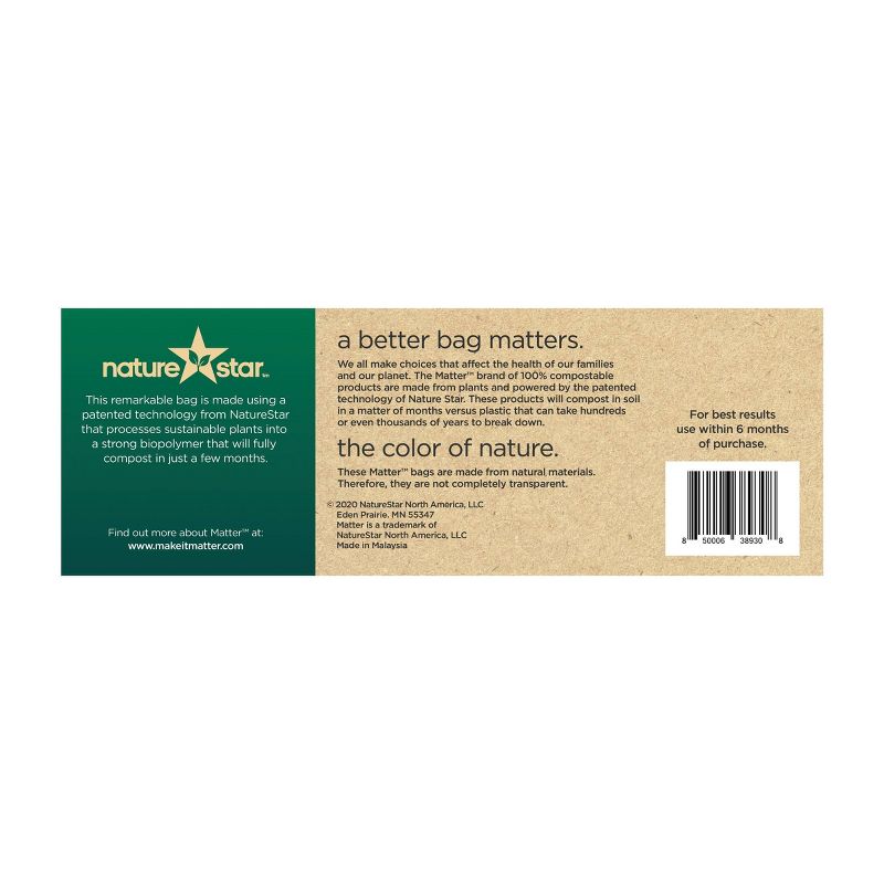 Matter 100% Compostable Quart Bags - 50ct