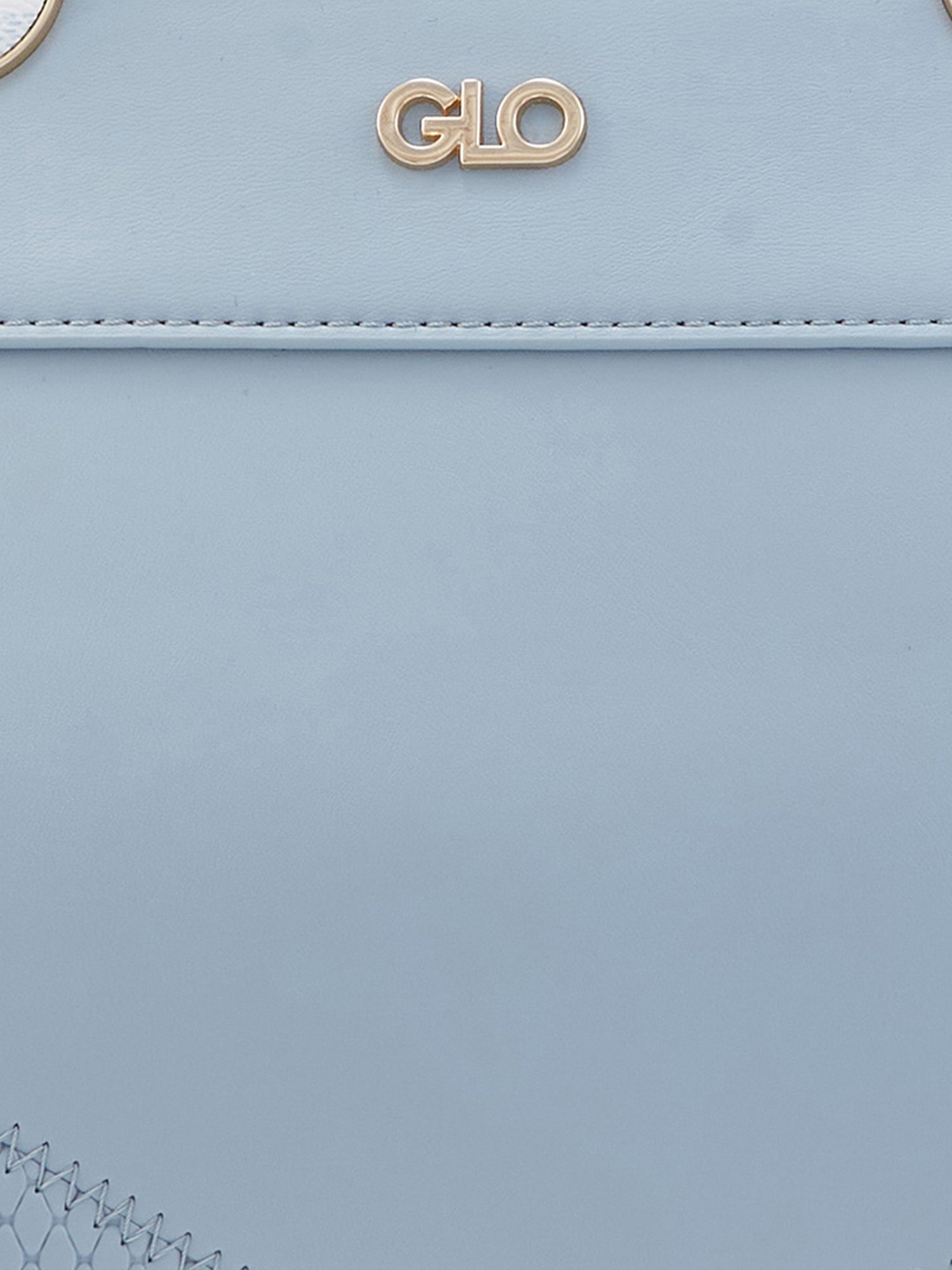 Globus Blueish Grey Color Block Medium Handheld Handbag