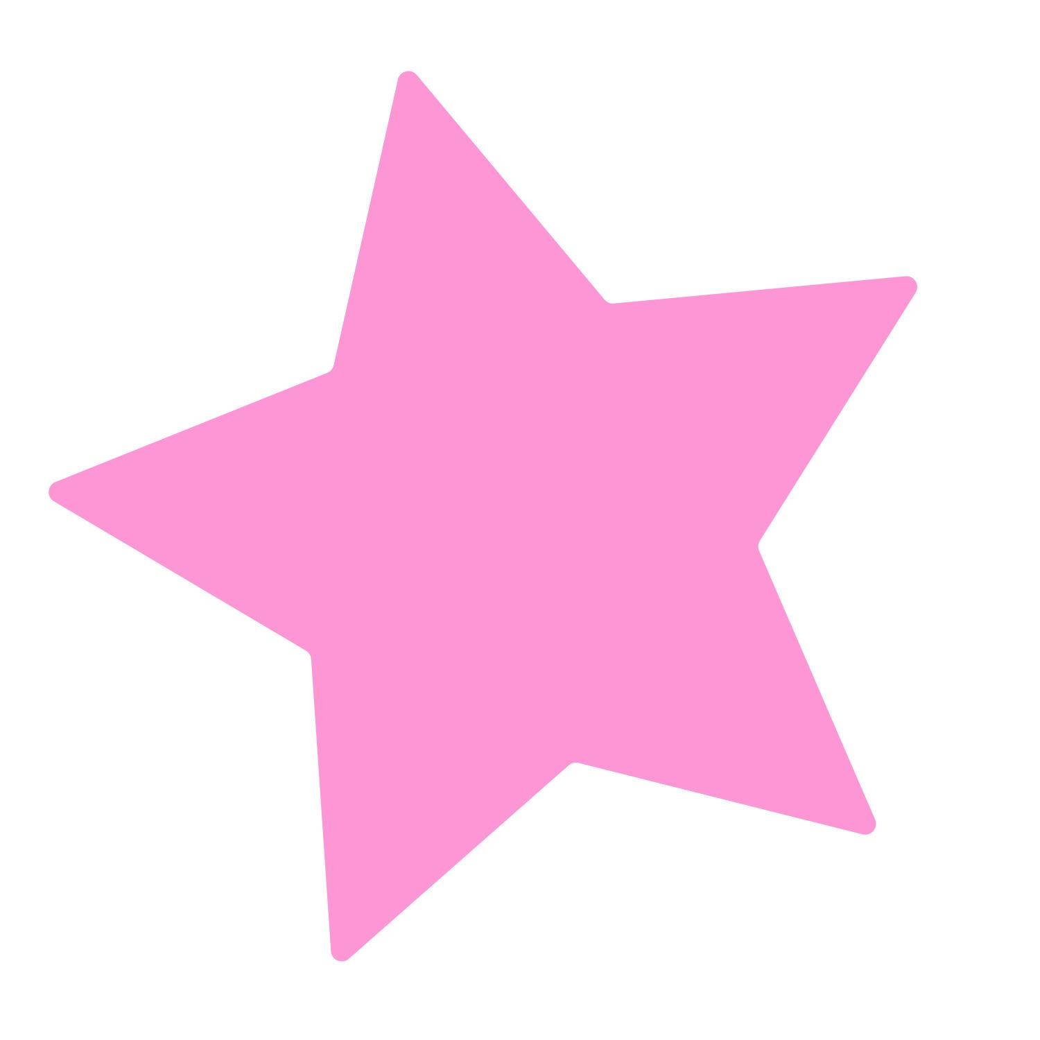 LiteMark Removable Pink 4 Inch Star Decals - Pack of 15