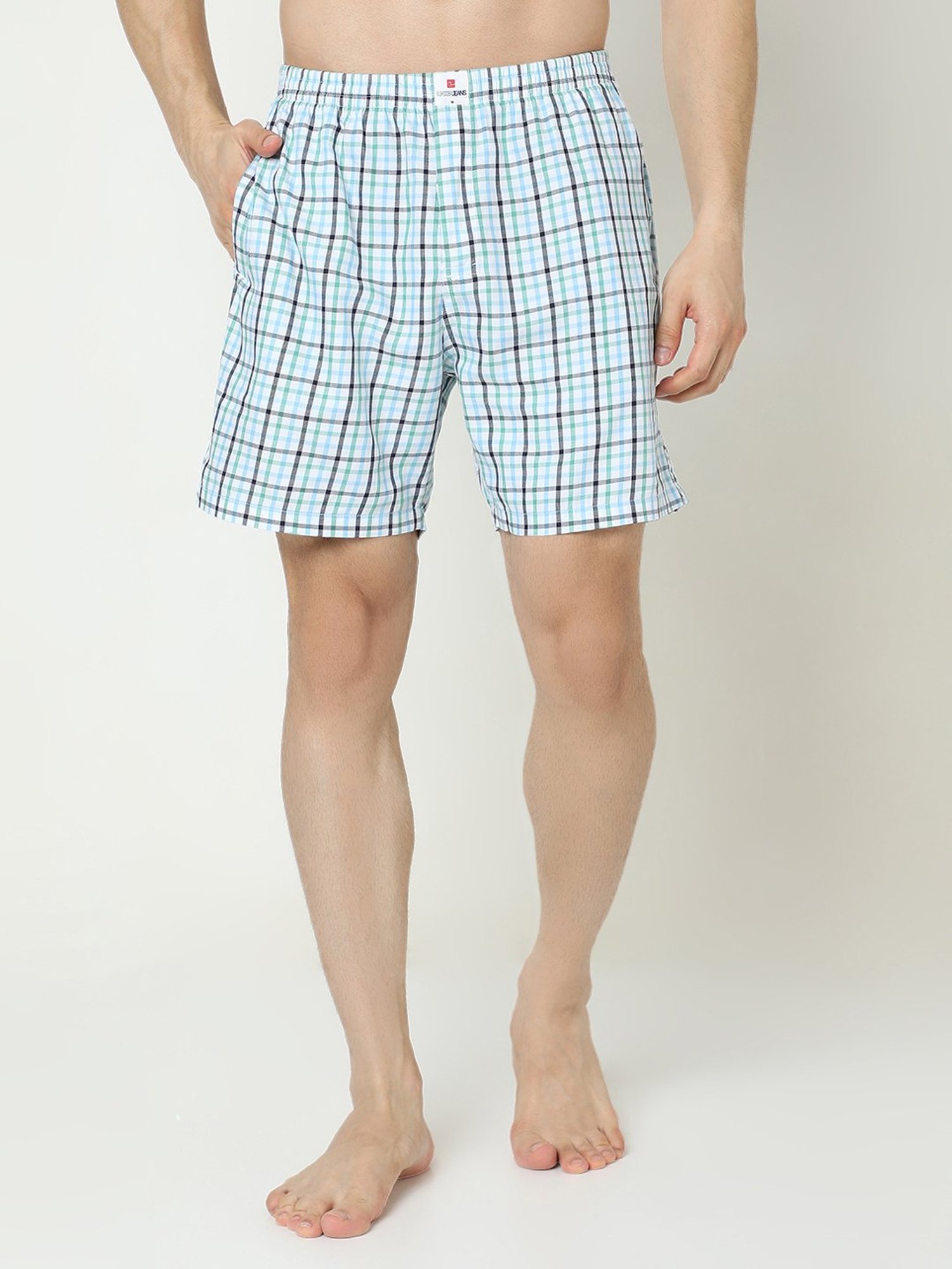 UnderJeans by Spykar Multicolor Check Cotton Boxers