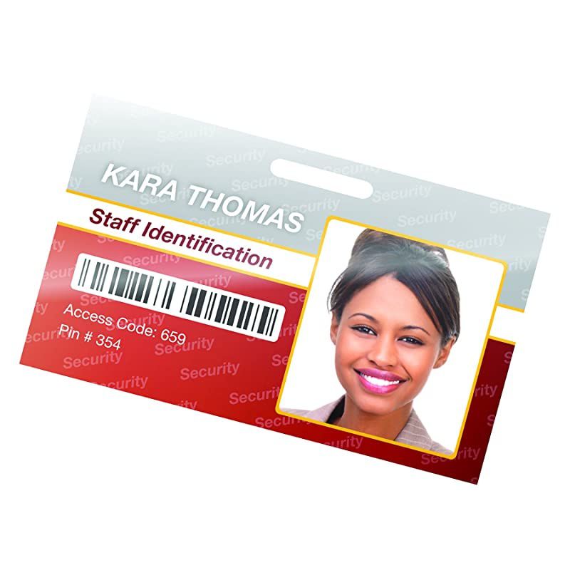 Laminating Pouches, Thermal, ID Tag Punched, 5 Mil, 100 Pack (52016)