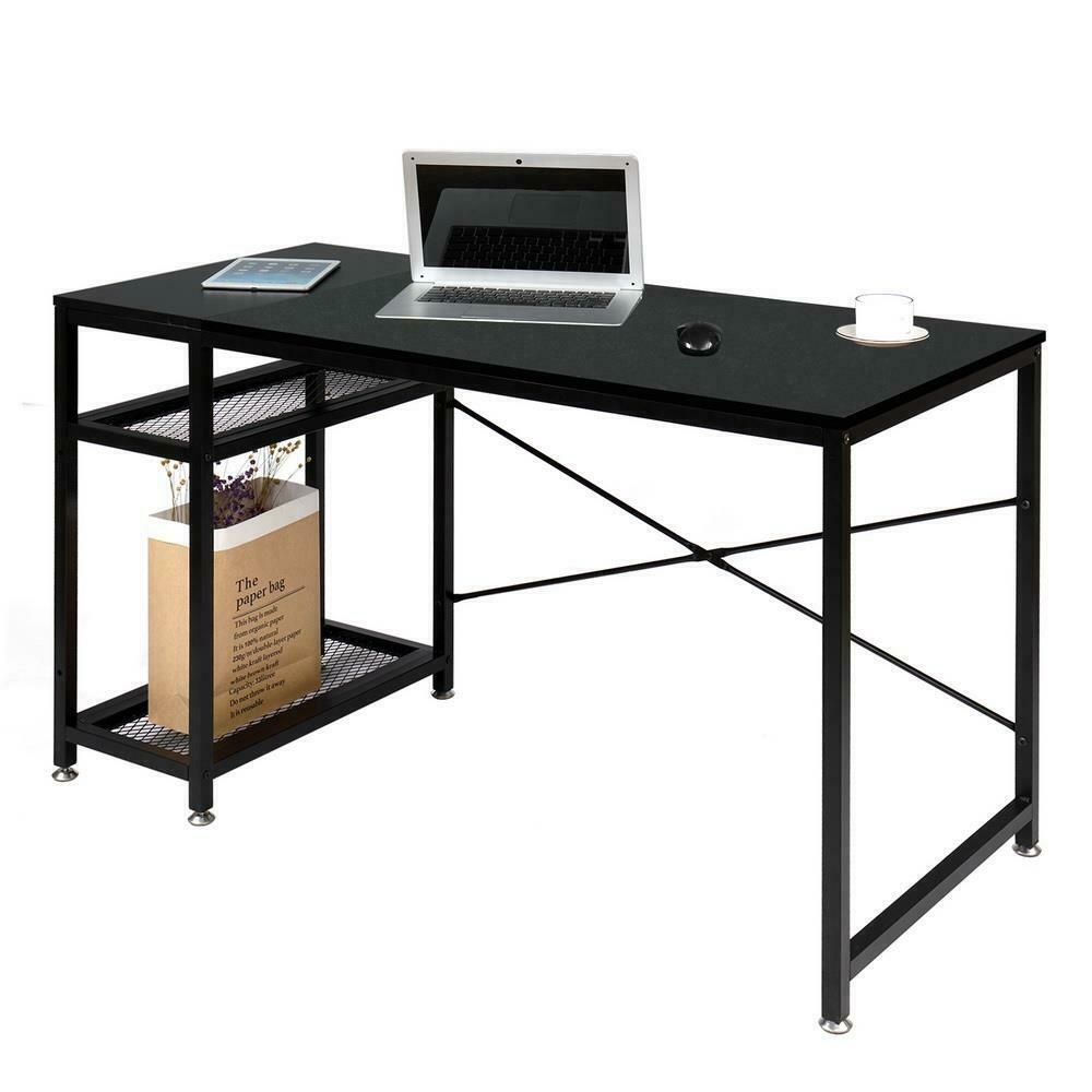 Computer Desk 51" with 2 Storage Shelf Study Writing PC Table for Home Office