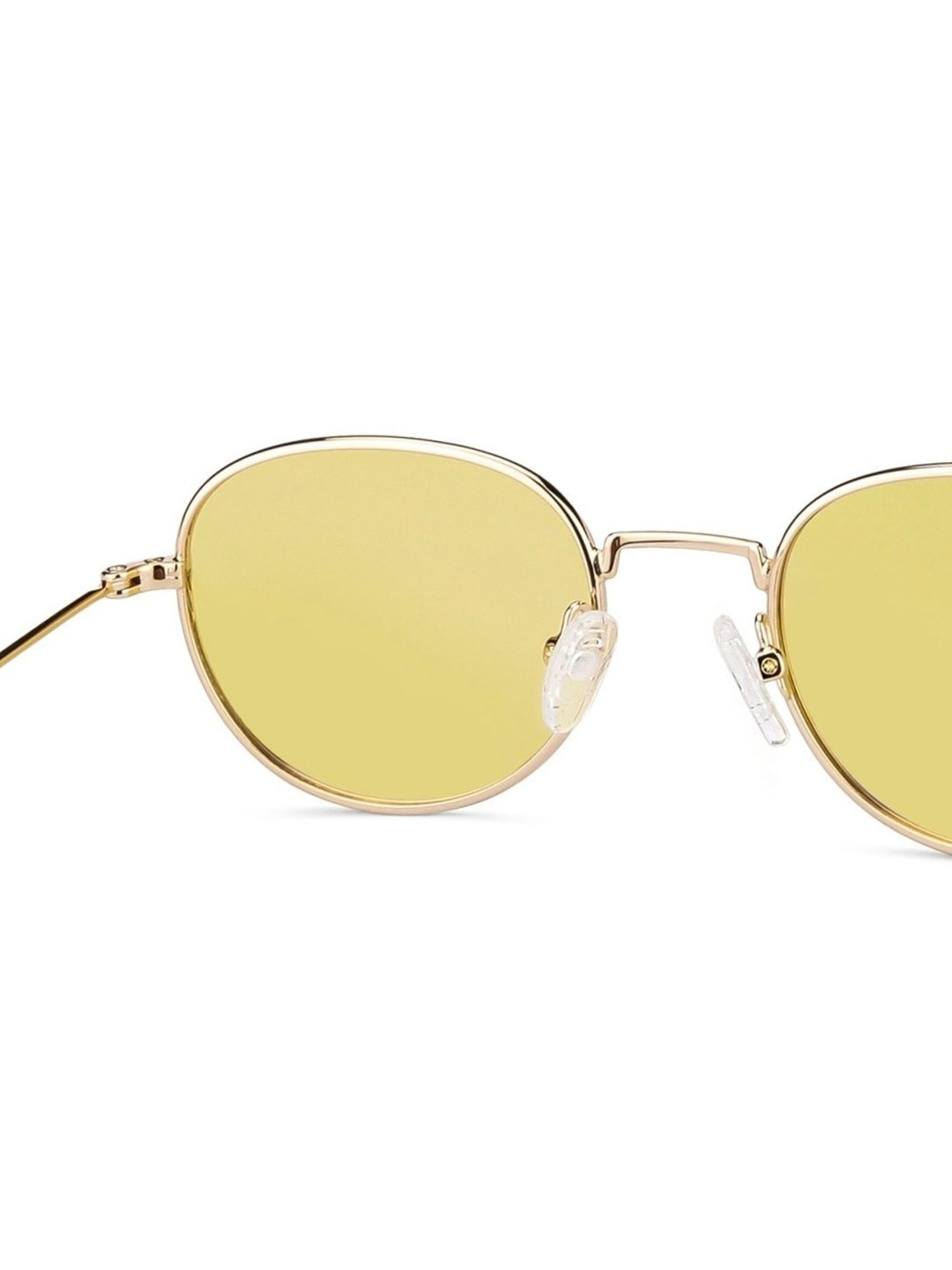 John Jacobs JJ S12810 Yellow Polarized Round Sunglasses