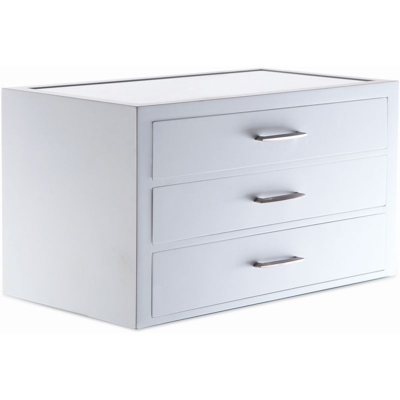 Neil 3 Drawer Jewelry Armoire White - Hives & Honey