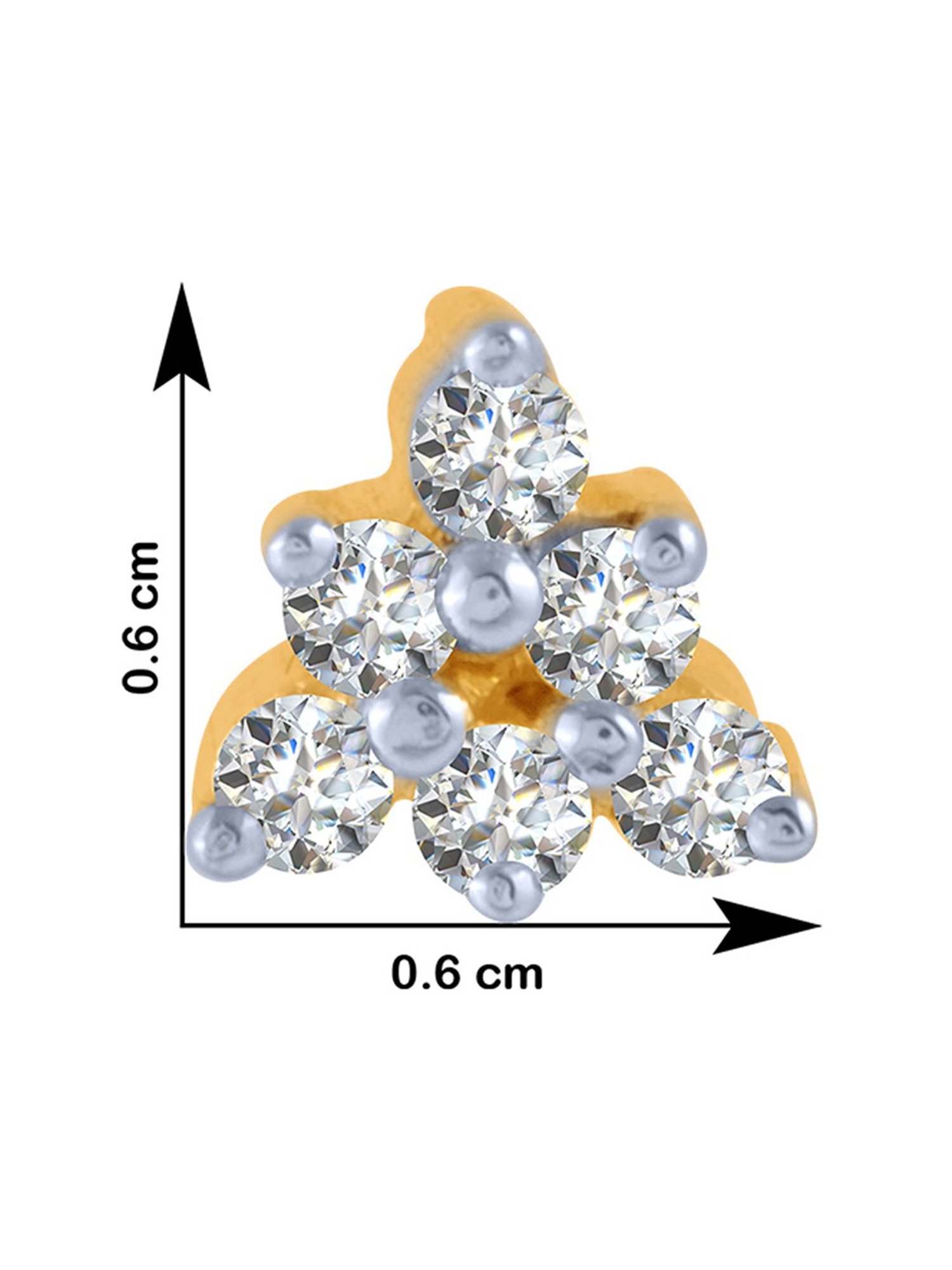 P.C. Chandra Jewellers 18 kt Gold & Diamond Earrings