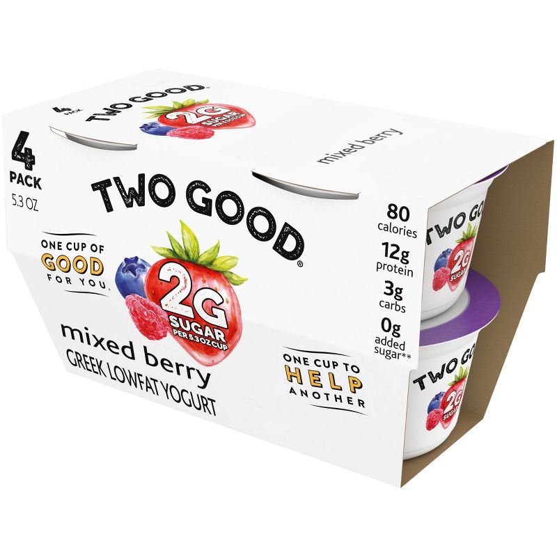 Two Good Mixed Berry Greek Yogurt - 4pk/5.3oz Cups