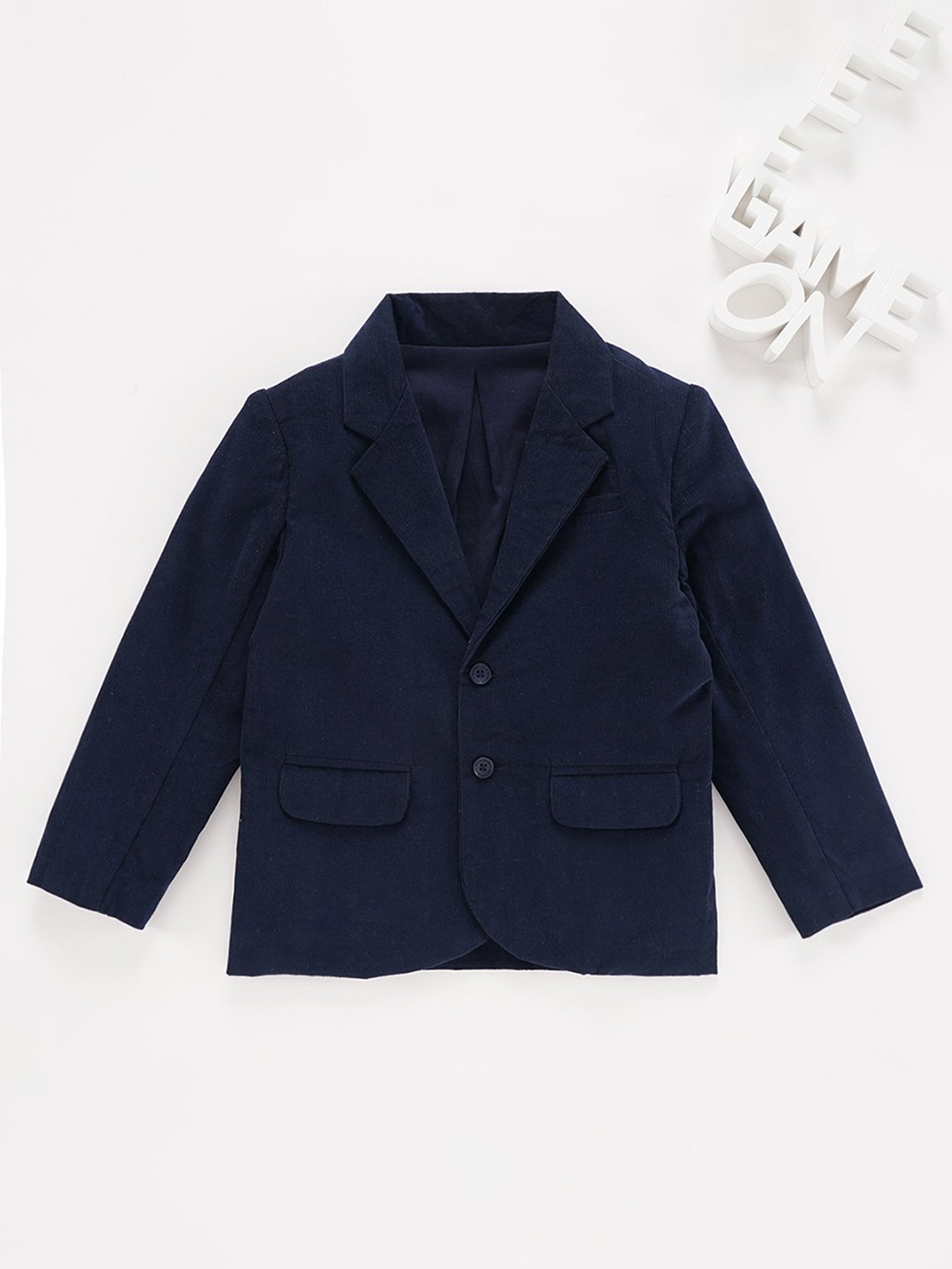 Blue Giraffe Kids Maroon Solid  Blazer