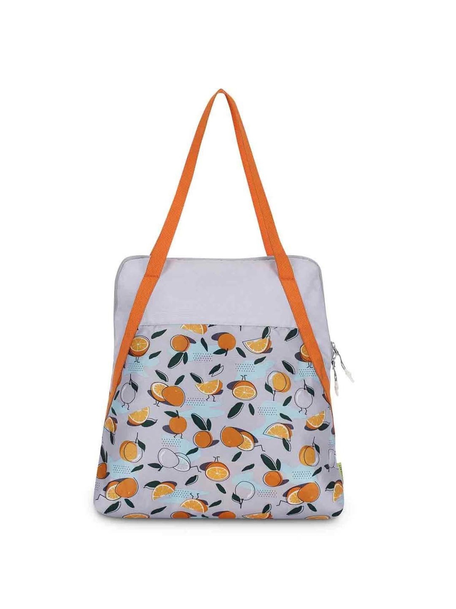 Wiki Tote Grey Printed Medium Tote Handbag