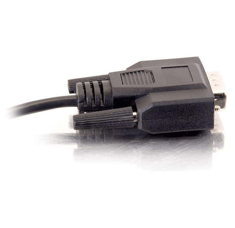 C2G 6ft DB9 M/M Cable - Black - 6 ft Data Transfer Cable - First End: 1 x 9-pin DB-9 Male Serial - Second End: 1 x 9-pin DB-9 Male Serial - Shielding