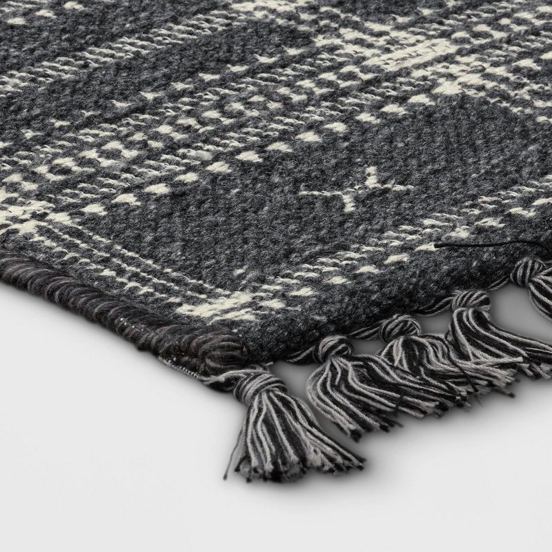 2'3"x3'9" Southwest Plaid Accent Rug Gray - Project 62™