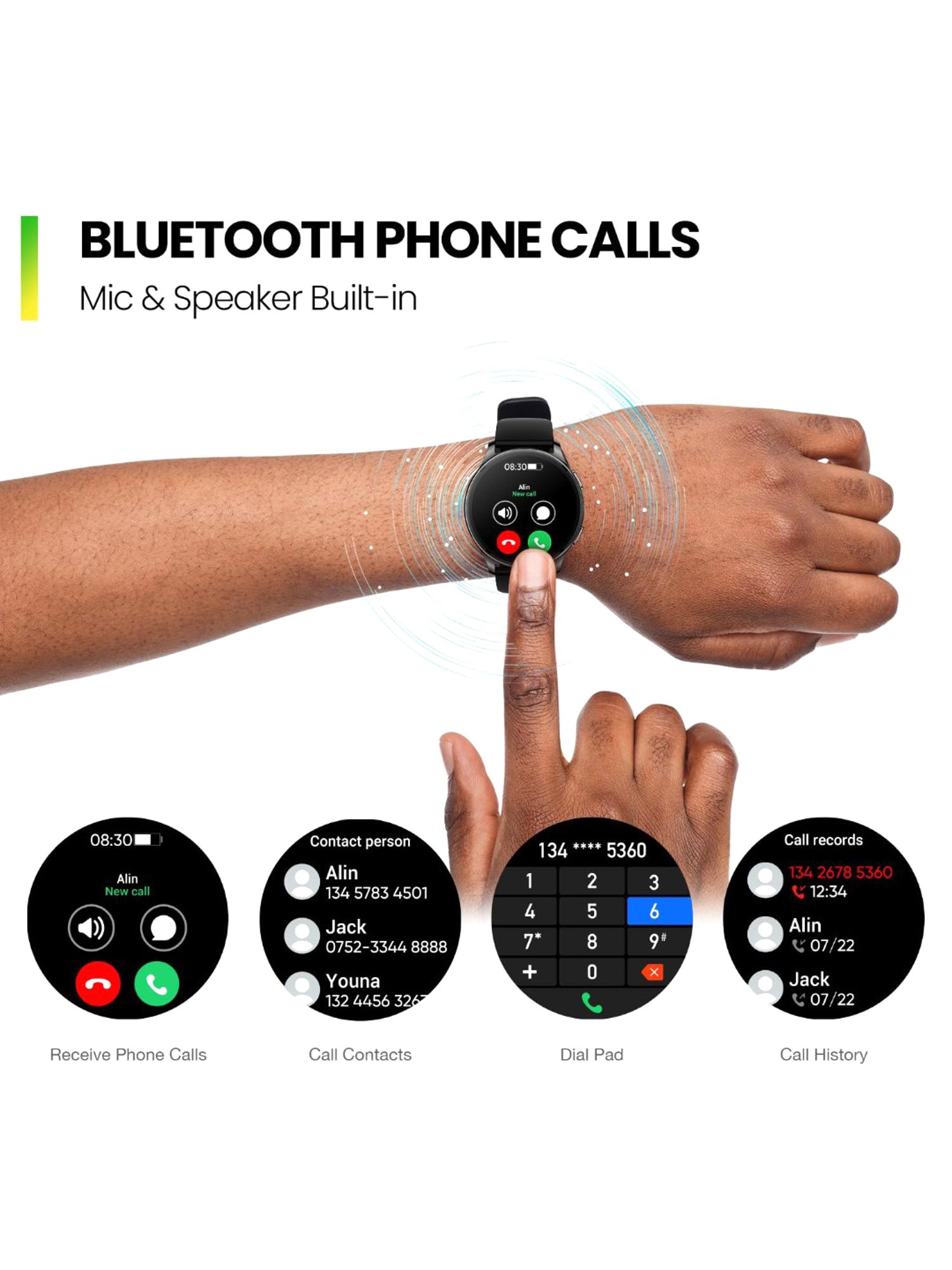 Amazfit Pop 3R BT Calling Smartwatch with 1.43inch AMOLED Display & 12 Day Battery (Metallic Sliver)