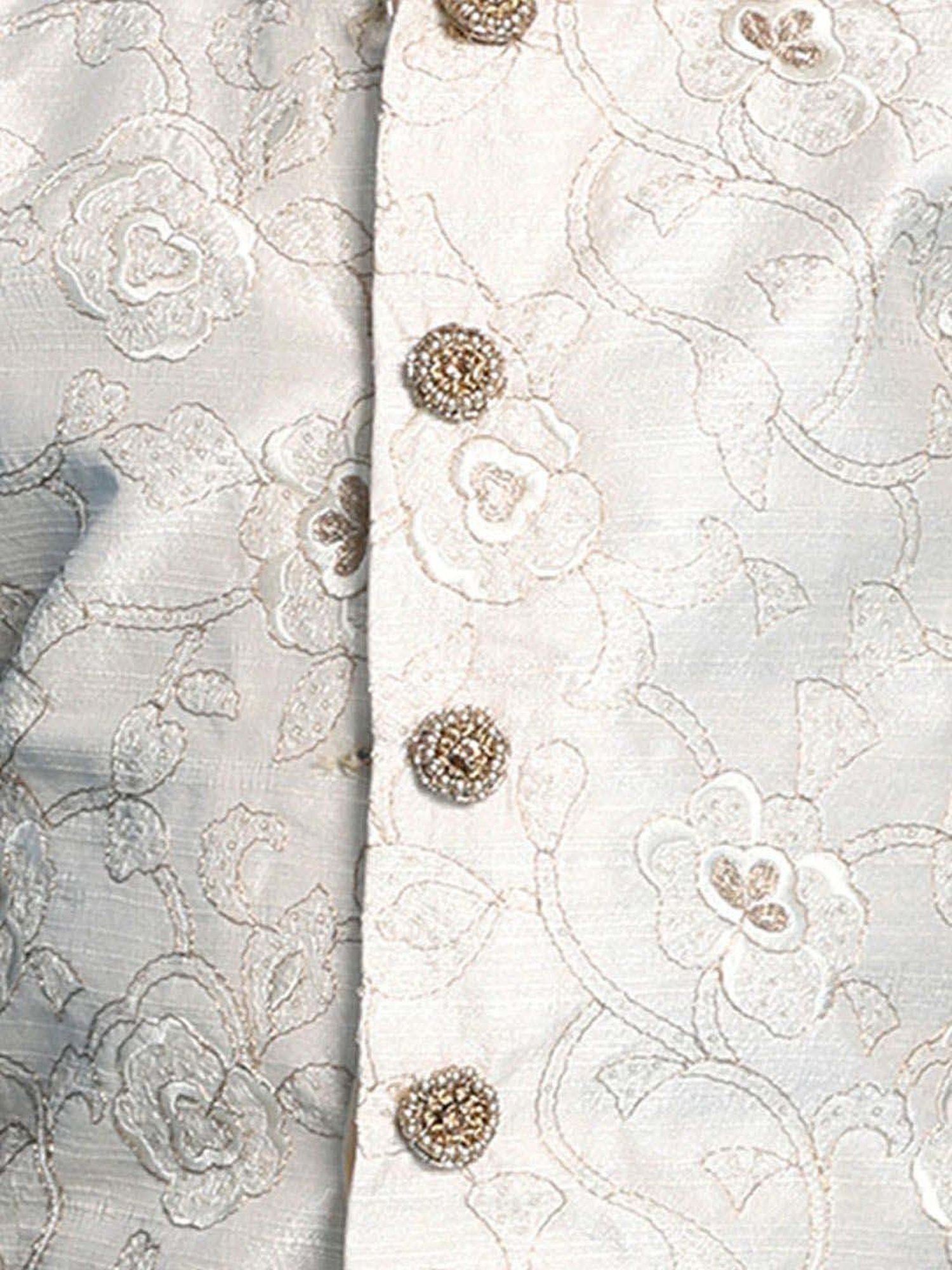 VASTRAMAY Boys Multicolor Embroidery Full Sleeves Kurta Sets