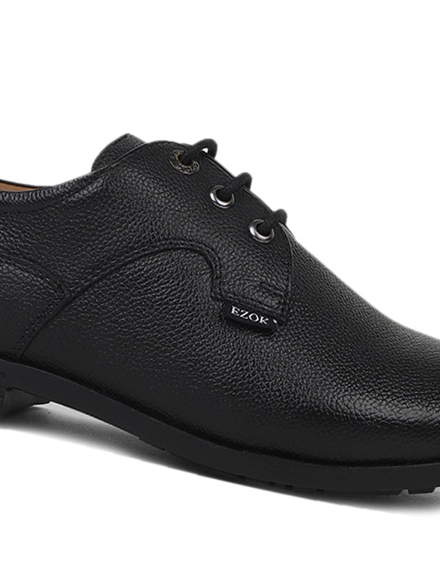 EZOK Men's Black Derby Shoes