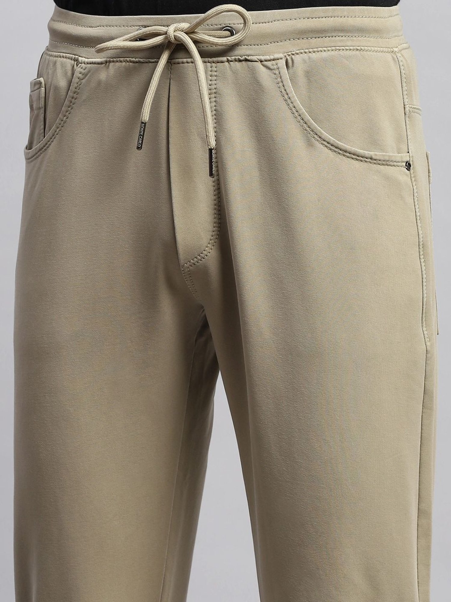 Monte Carlo Khaki Regular Fit Trackpants