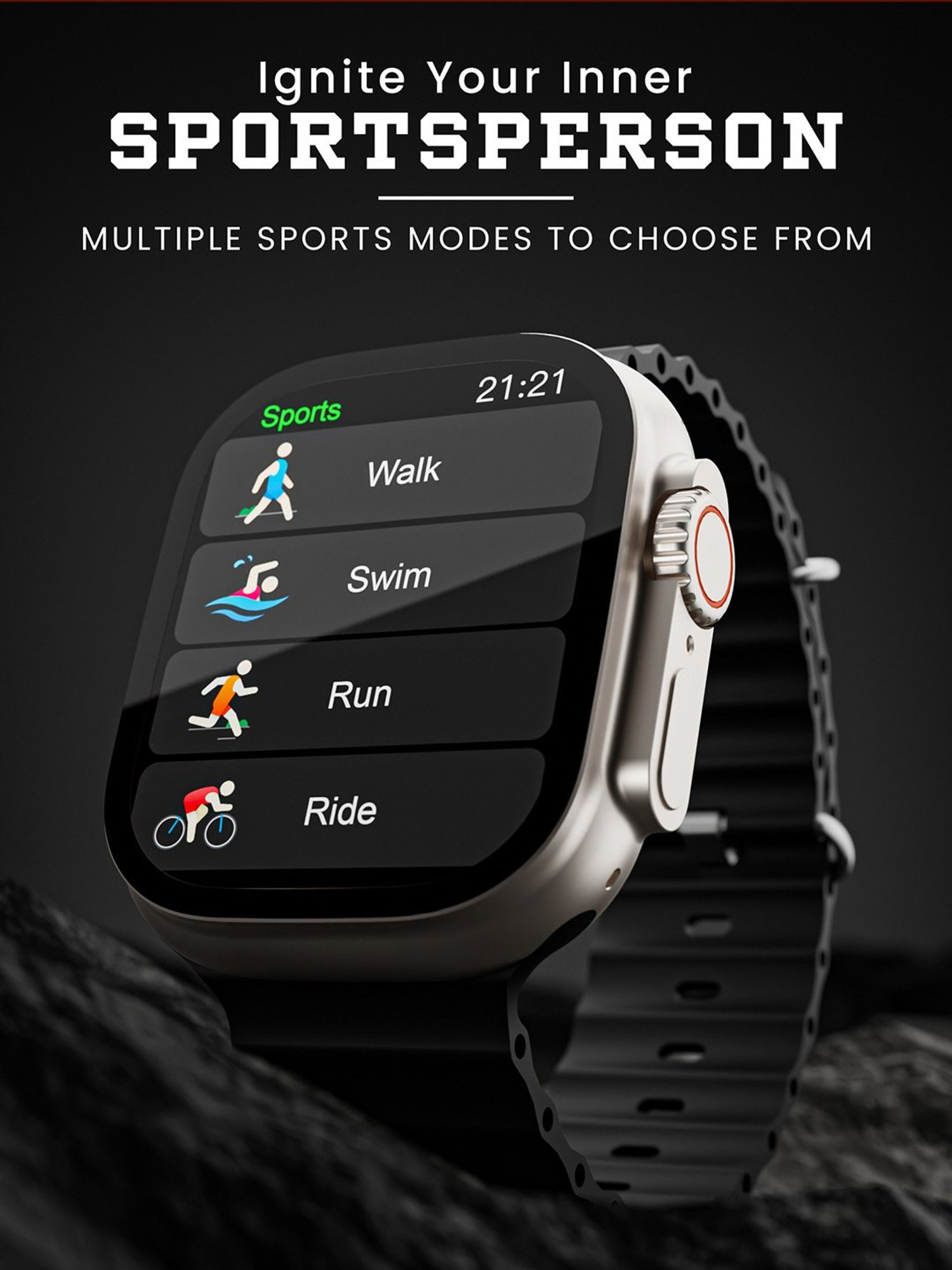 I Kall W1 Smartwatch (Black)