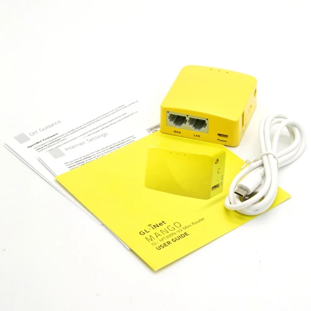 GL.iNet GL-MT300N-V2 MT7628NN 300Mbps Wireless Mini WiFi Router WiFi Repeater OPENWRT Firmware Travel Router 16MB Rom/128MB RAM