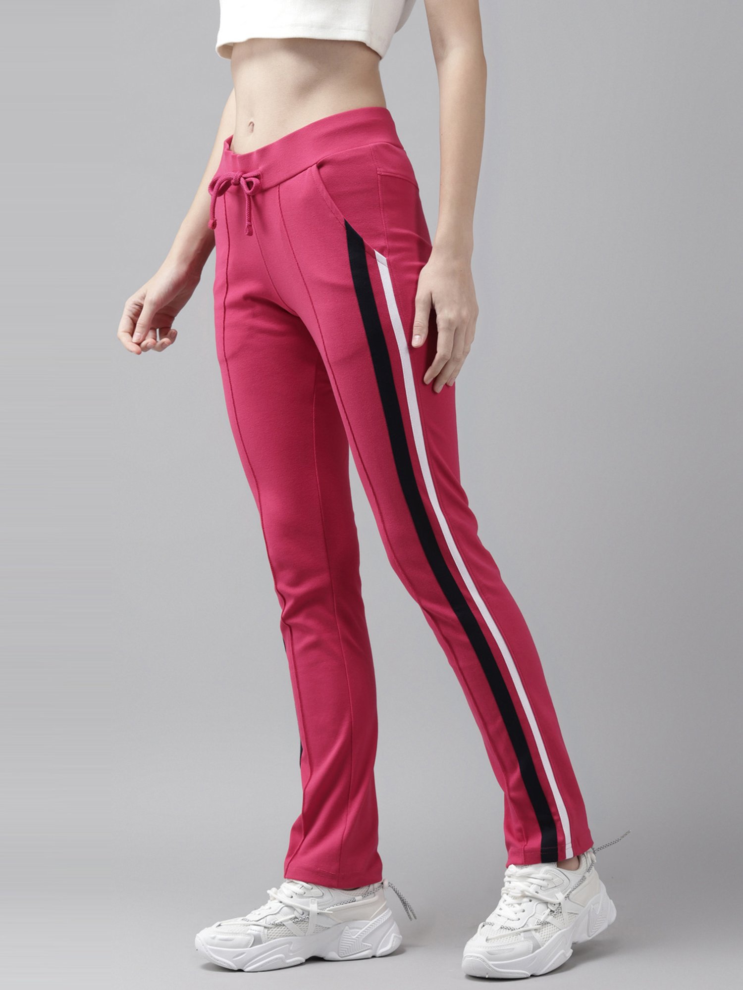 Cayman Pink Mid Rise Trackpants