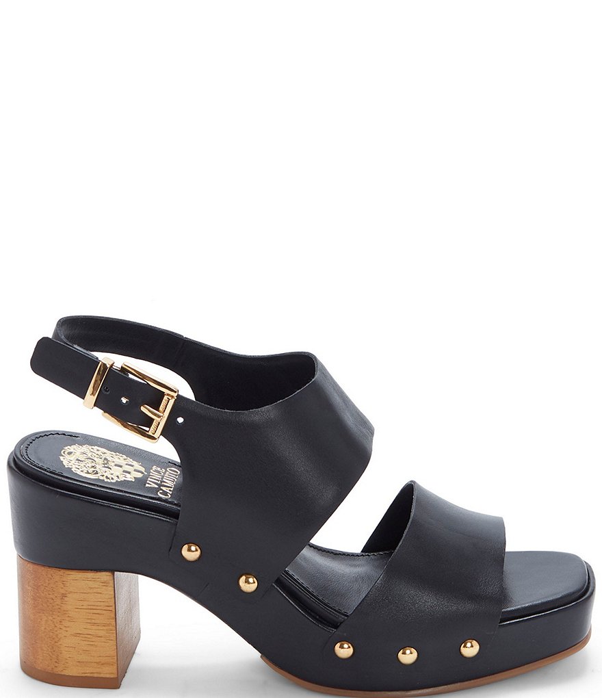 Vince Camuto Mareza 2 Studded Leather Platform Block Heel Sandals