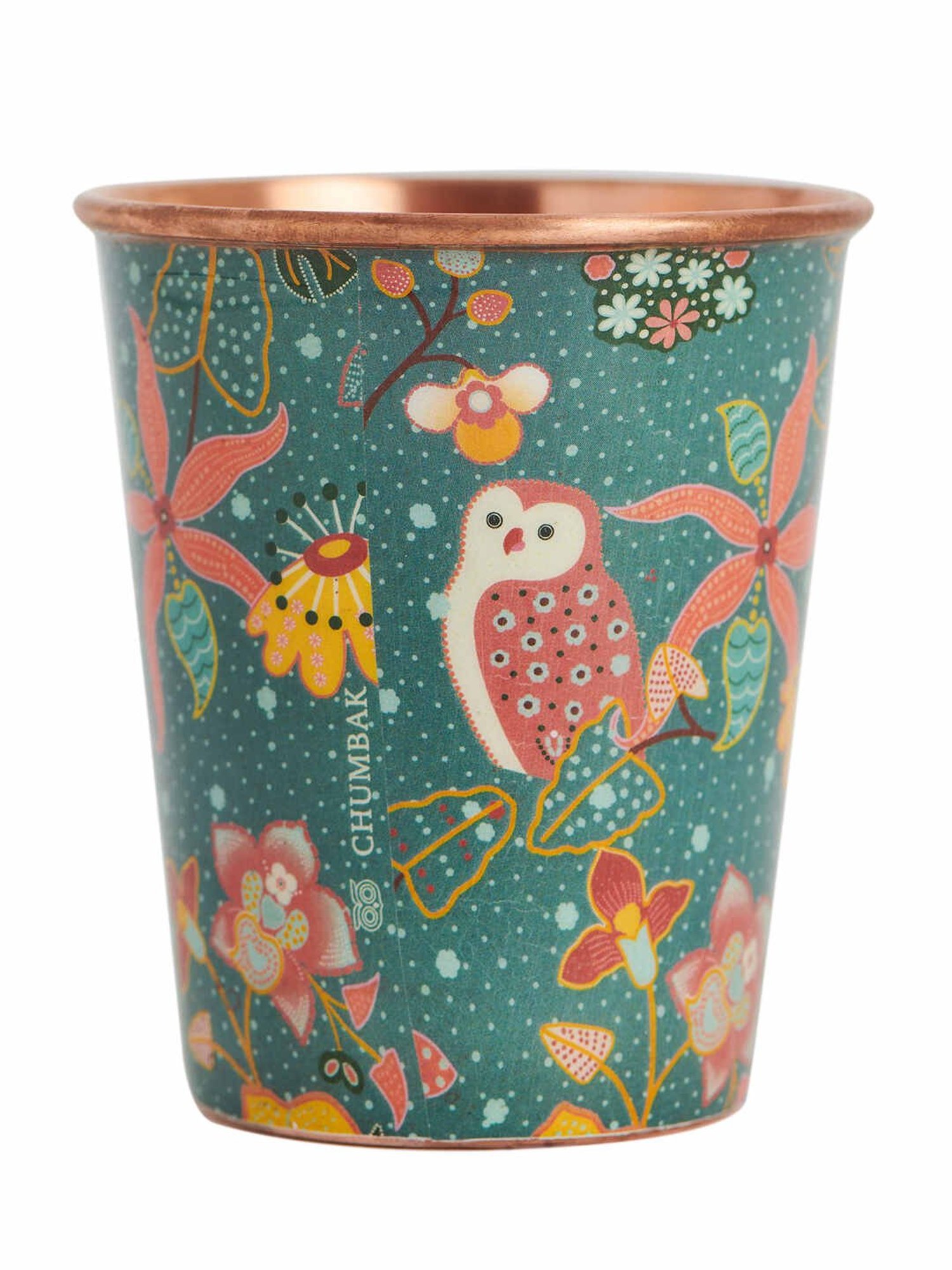 Chumbak Peranaken Tales Batik Printed Green Tumbler (400 ML)