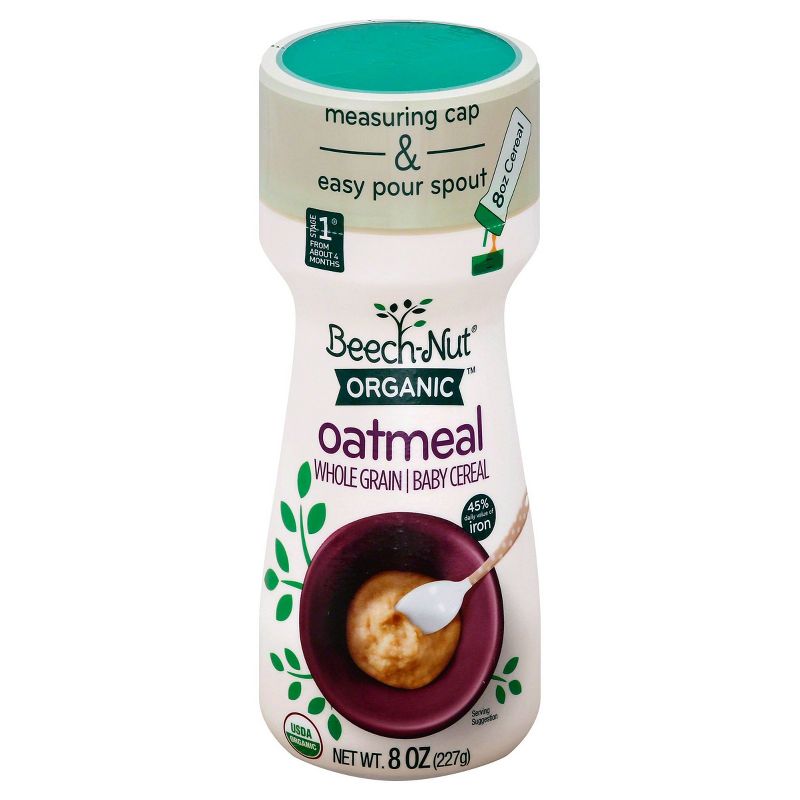 Beech-Nut Organic Oatmeal Baby Cereal Canister - 8oz