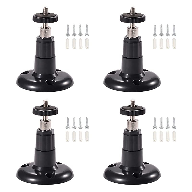 4 Pack Metal Wall Mount Outdoor/Indoor Compatible with Arlo/Arlo Pro/Pro 2/Arlo Ultra/Arlo Go Security Camera, 360 Degree Adjustable Ceiling Mount for Reolink RLC-410/Argus/Argus 2 (White)