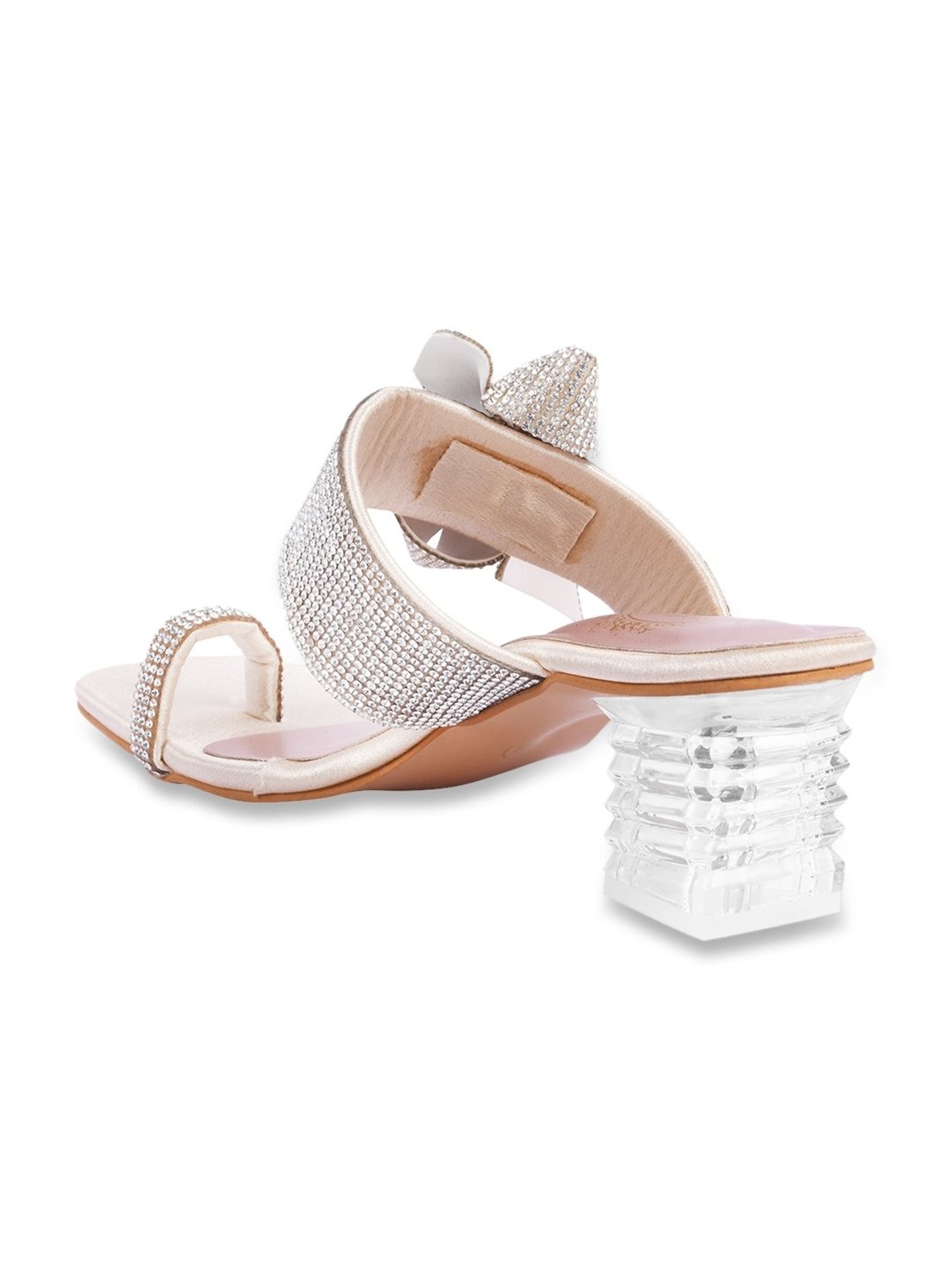 Shoetopia Women's Golden Toe Ring Sandals
