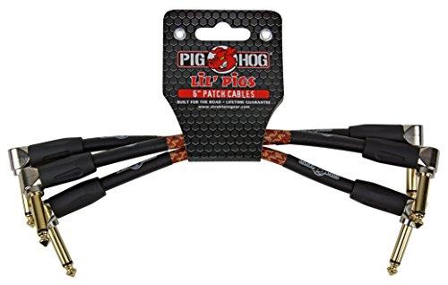 Pig Hog Instrument Cables Lil Pigs 6 in. Patch Cables (3-Pack) Western Plaid