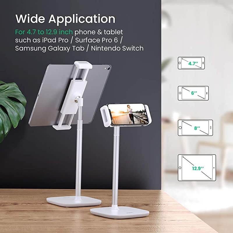 Tablet Stand Holder Height Adjustable Compatible for iPad Holder Desk Mount Dock Compatible for 2018 iPad Pro 12.9 iPad Air 10.5 Mini 4 3 2 Samsung Galaxy Tab A 10.1 Nintendo Switch