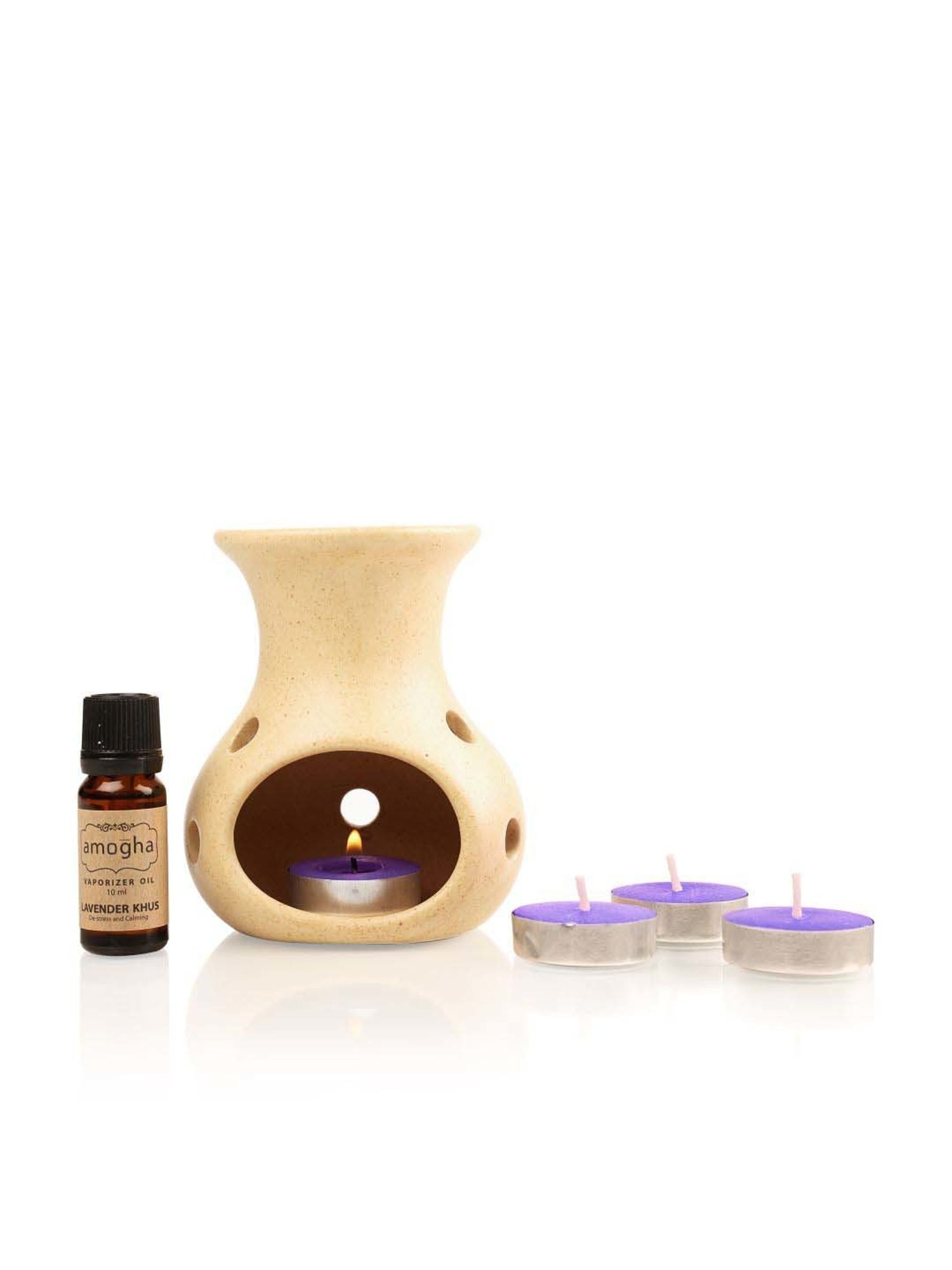 Fabindia Home Yavana Brown Ceramic Incense Holder