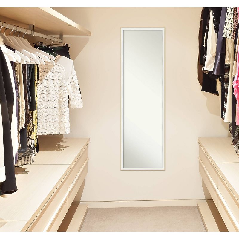 15"x51" White Full Length Over The Door Mirror White - Patton Wall Decor