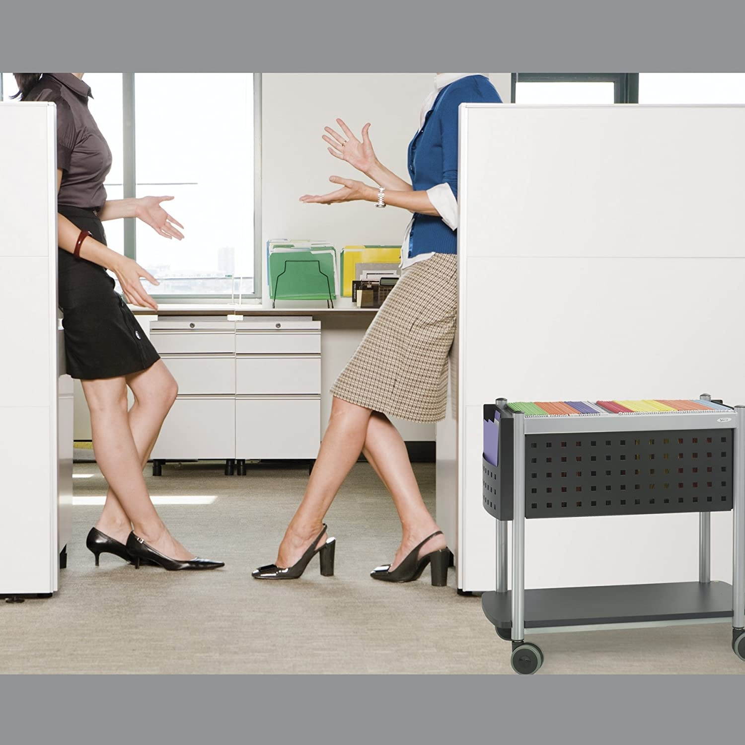 Safco Scoot File Cart, Legal, Letter, Black