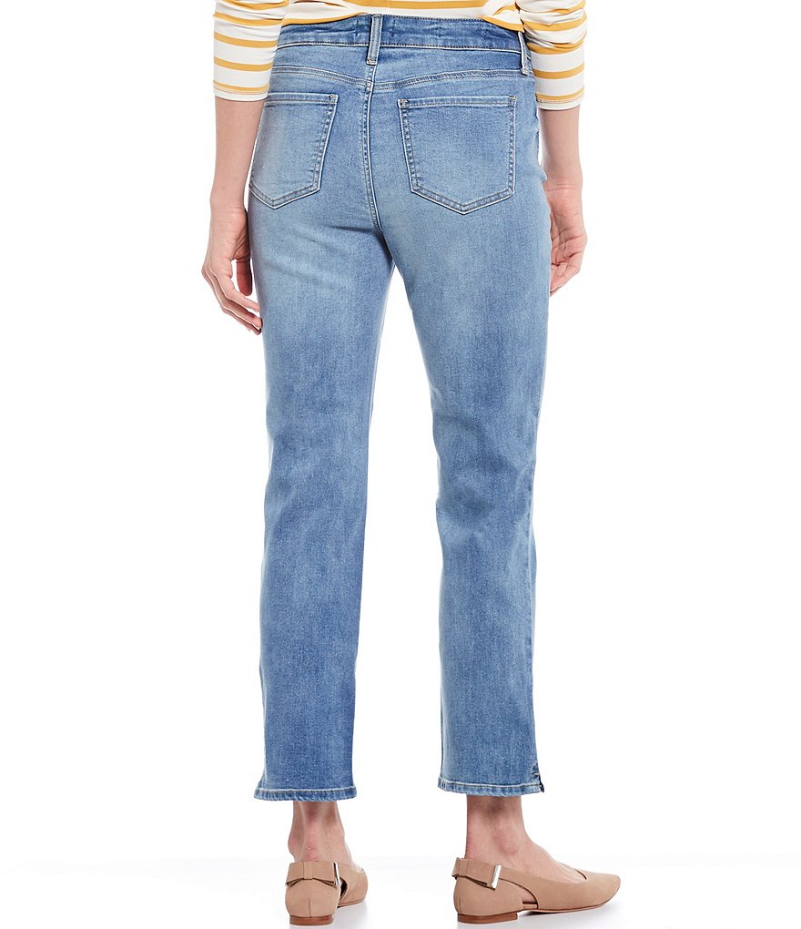 NYDJ Sheri Slim Double Button Fly Straight Leg Ankle Jeans