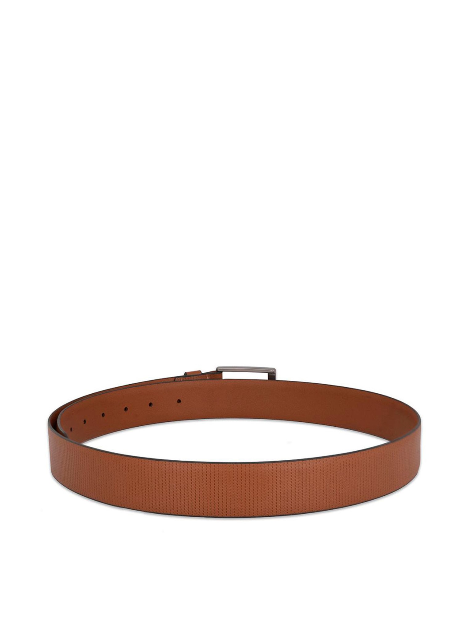 United Colors of Benetton Carcetti Tan Leather Textured Waist Belt