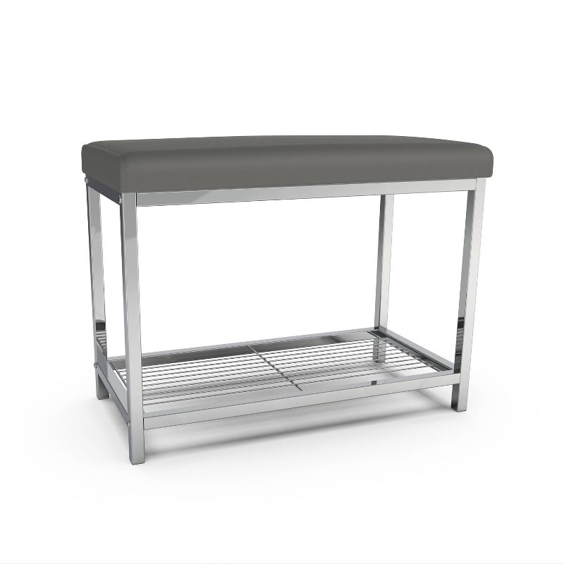 Moderna Extra Wide Vanity Seat Gray - Better Living Products