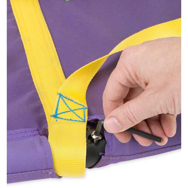 HearthSong Rainbow Flag Round Platform Tree Swing for Multiple Kids