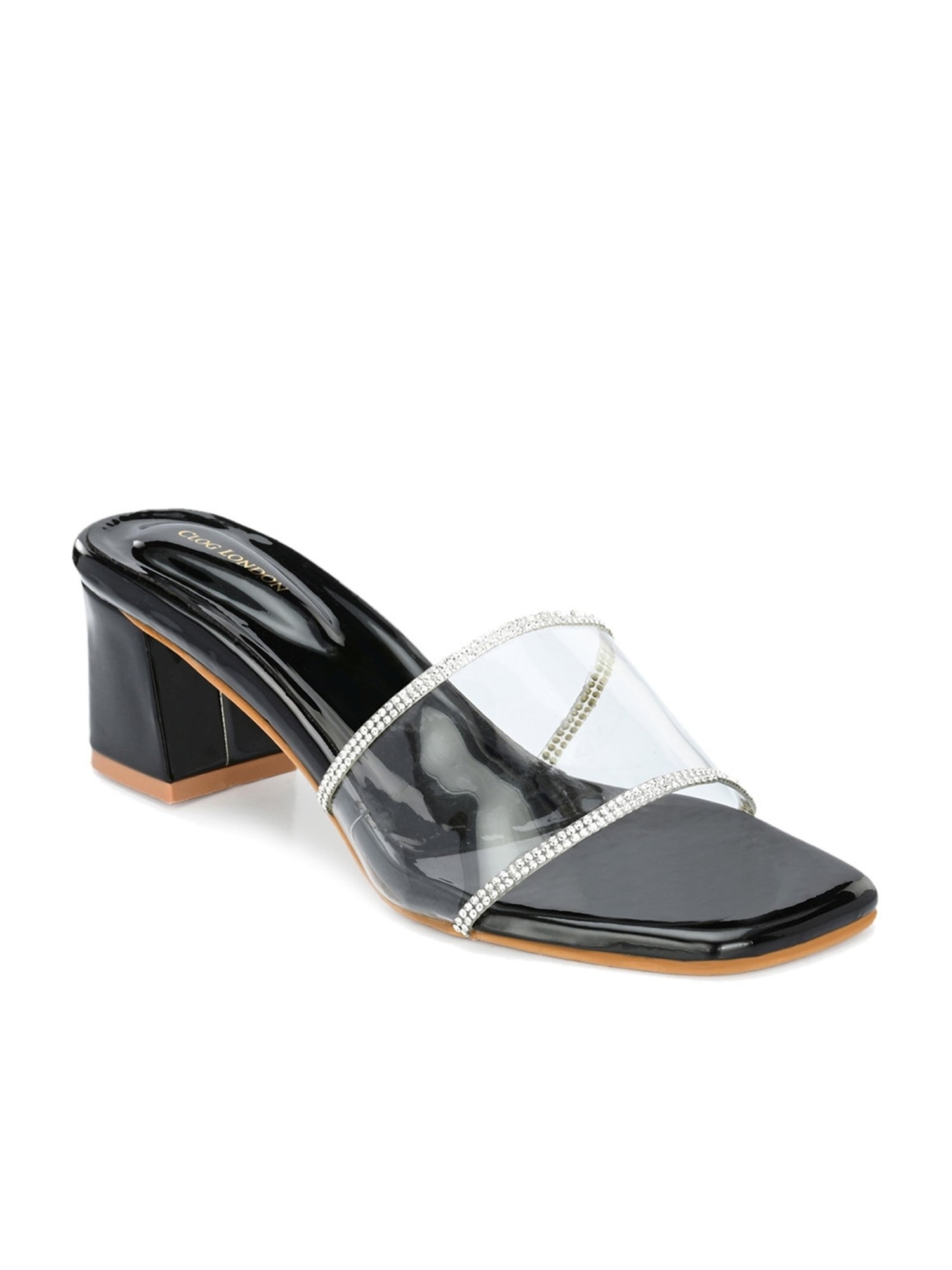 Clog London Women's Black Casual Sandals