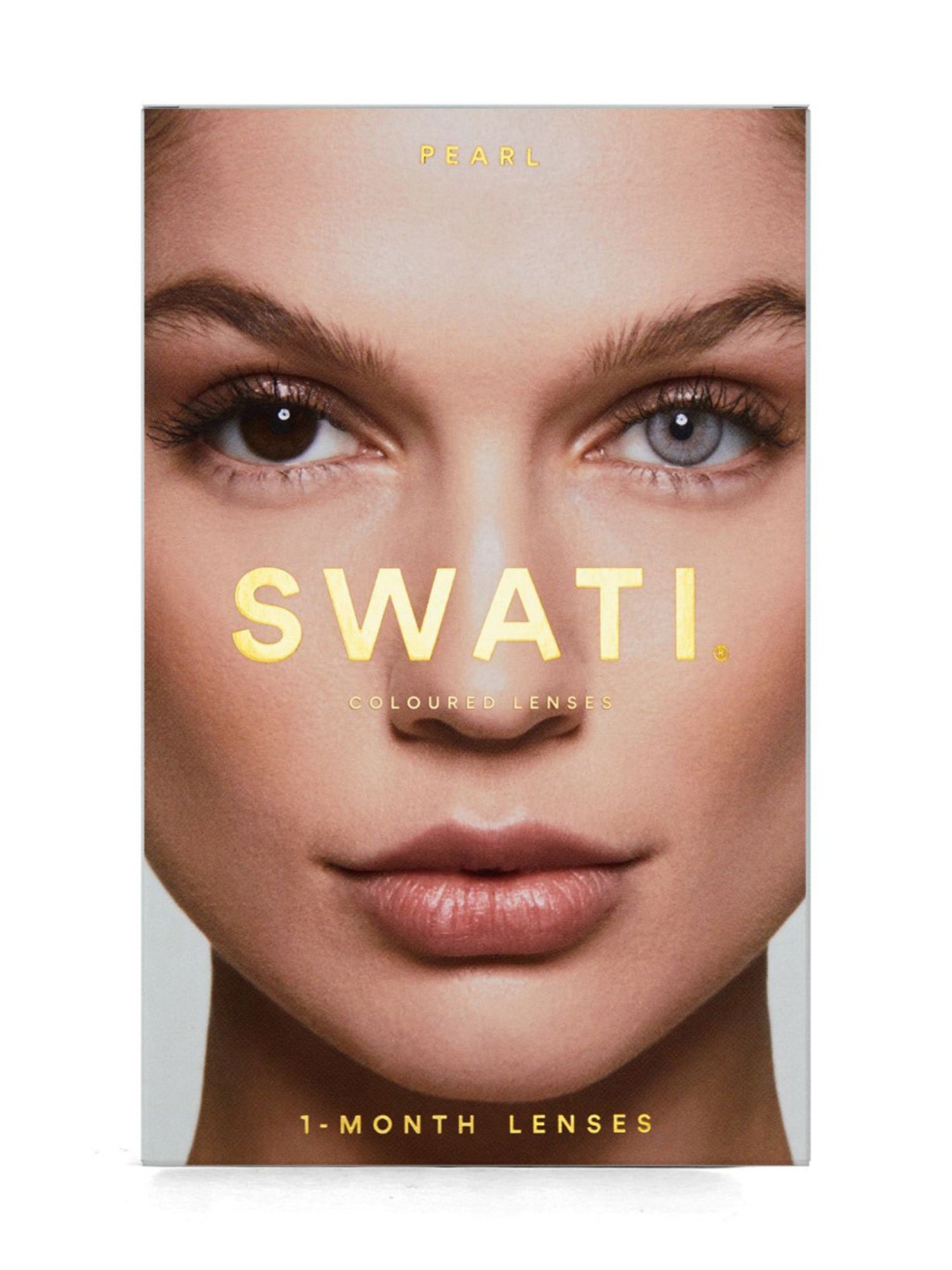 Swati Cosmetics Coloured Contact Lenses - Pearl (1 Month, Power -1.5)
