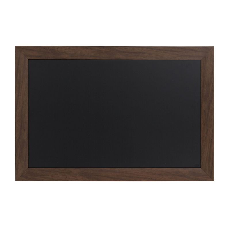 27" x 18" Beatrice Framed Magnetic Chalkboard Walnut Brown - DesignOvation