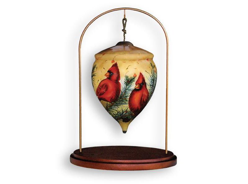 NeQwa 8.5" Ne'Qwa Walnut Finish Christmas Ornament Metal Hanging Stand #005