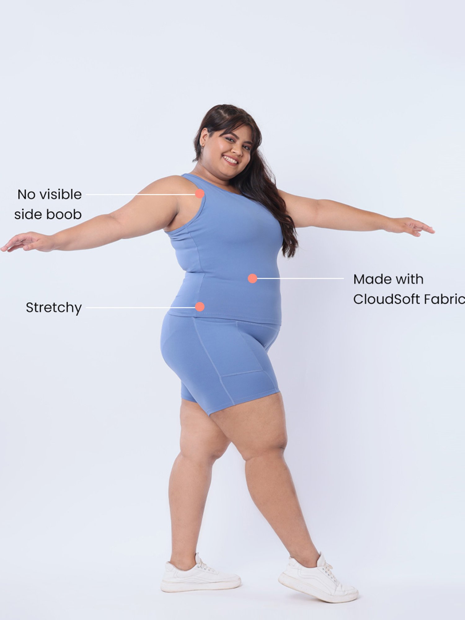 BlissClub Women Bloom Blue Tank Top