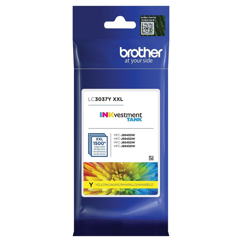 Brother LC3037Y INKvestment Super High-Yield Ink, 1500 Page-Yield, Yellow 