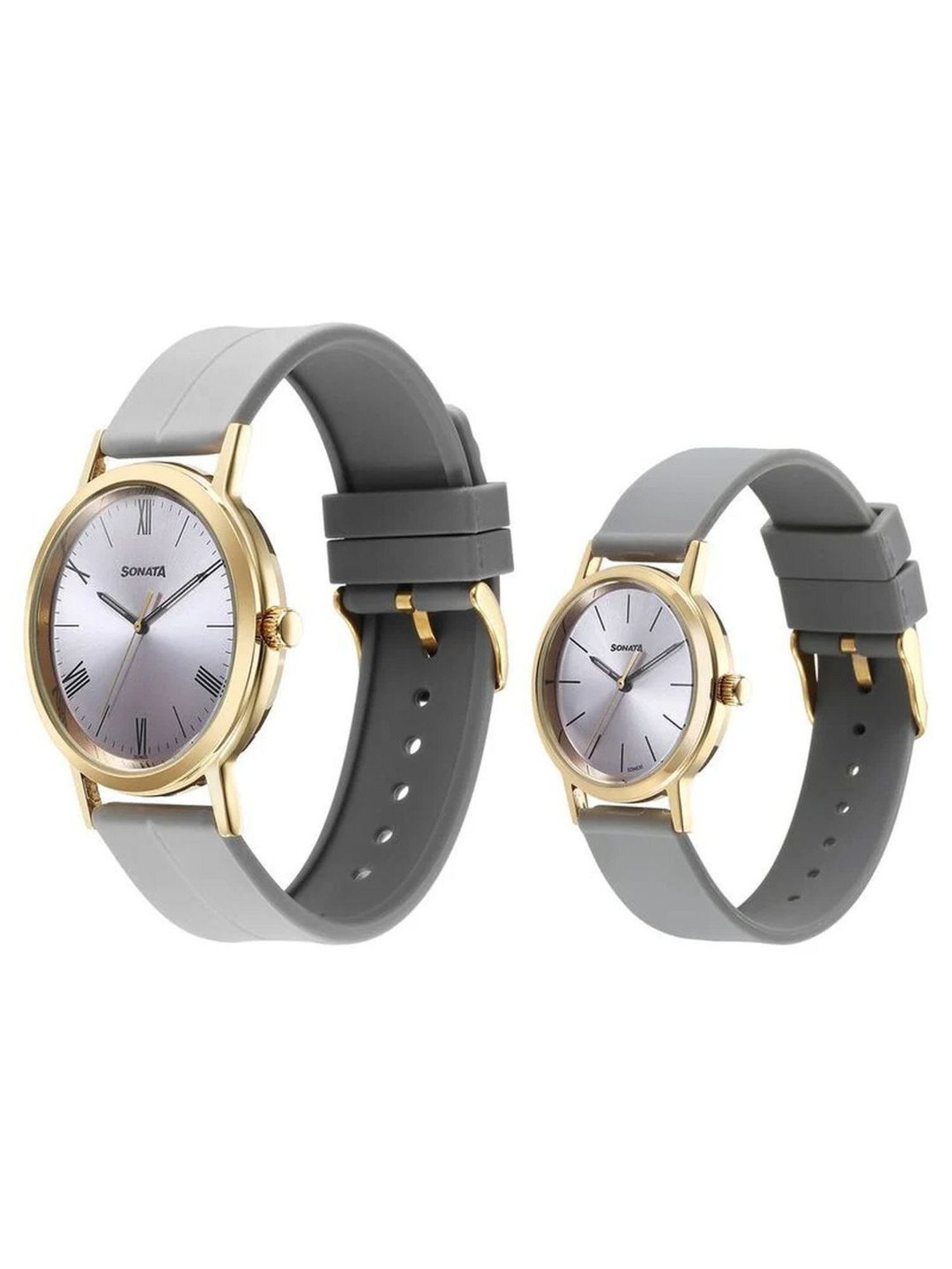 Sonata 7712787046YP01P Alloy Pairs Analog Watch for Couple