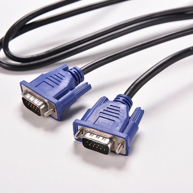 1PC Blue 1.5M 5FT 15 PIN VGA HDB15 SUPER VGA SVGA M/M Male To Male Connector Cable Cord Extension Monitor FOR PC TV